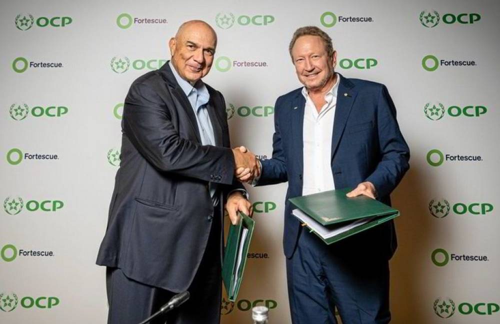 تحالف OCP" -" "Fortescue".. مشروع مشترك لتطوير الطاقة الخضراء بالمغرب