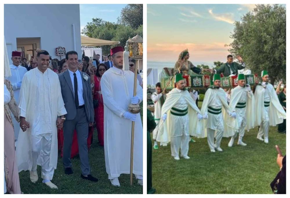 بطقوس مغربية.. زواج نجم المنتخب المغربي من فتاة مصرية
